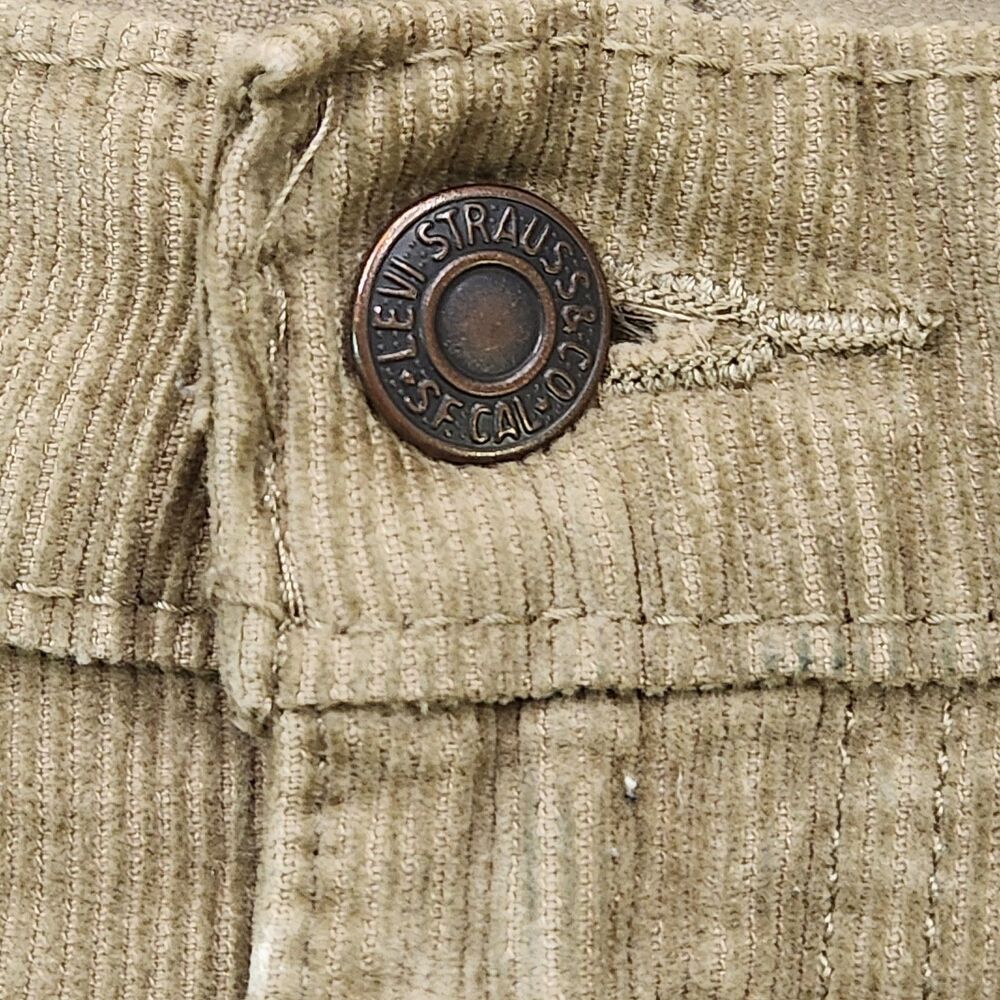 Levi's‎ 502 Corduroy Pants Men's 34x30 Brown Tapered Cotton Stretch Flat Casual - Picture 4 of 7